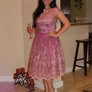 Lavender dress good for prom.